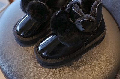 Παιδικά μποτάκια με ζεστή φόδρα και επίπεδη σόλα για κορίτσια