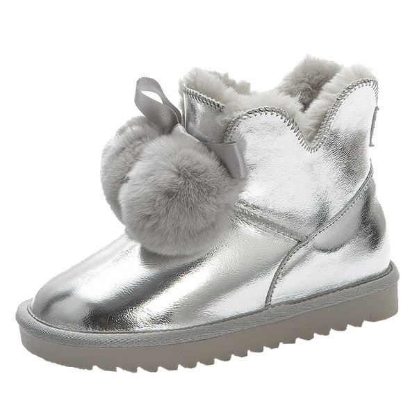 Παιδικά μποτάκια με ζεστή φόδρα και επίπεδη σόλα για κορίτσια