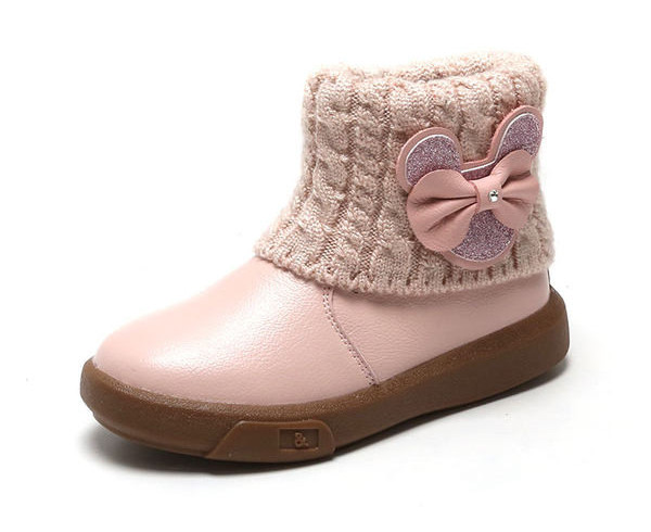 Cizme moderne pentru copii cu element 3D din piele ecologica