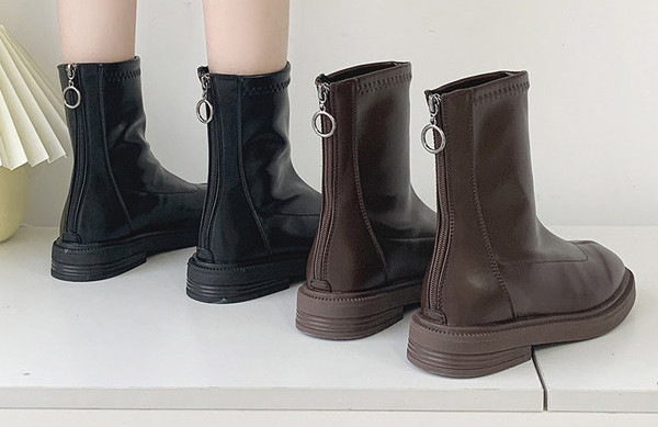 Cizme copii din piele ecologica - model pur