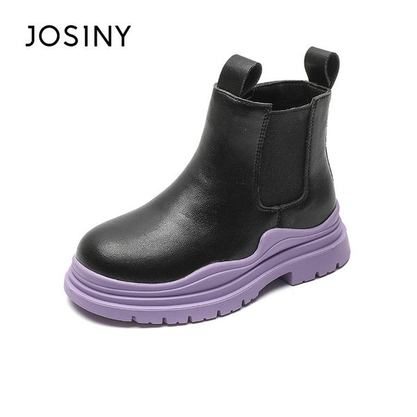 Μοντέρνες μπότες με χρωματιστή σόλα για κορίτσια