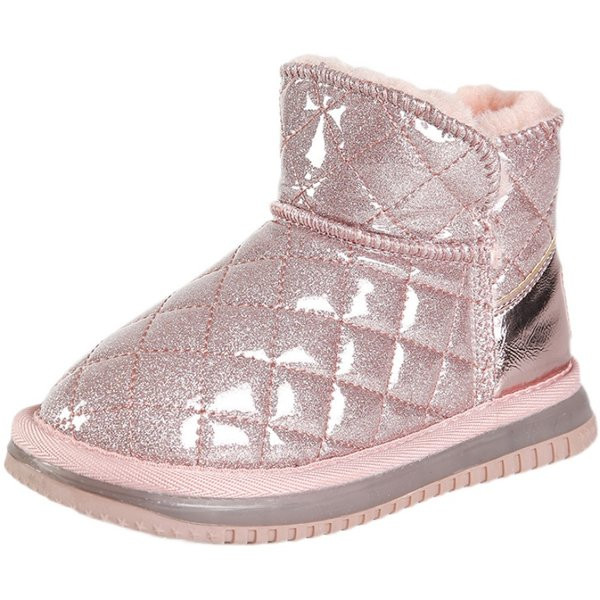 Παιδικά χειμωνιάτικα μποτάκια με ζεστή φόδρα και επίπεδη σόλα