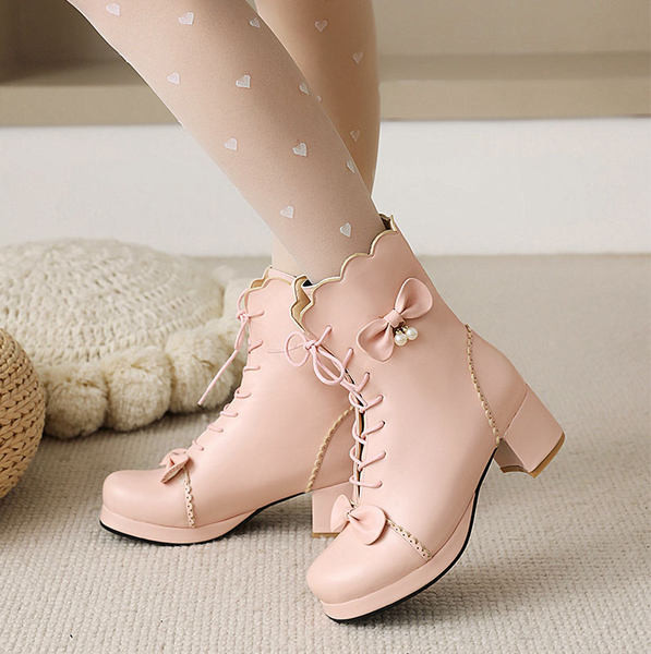 Μοντέρνα παιδικά μποτάκια με κορδέλα και κορδόνια