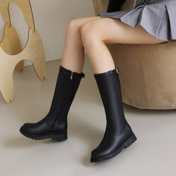 Νέο μοντέλο παιδικές έκο δερμάτινες μπότες σε λευκό και μαύρο χρώμα