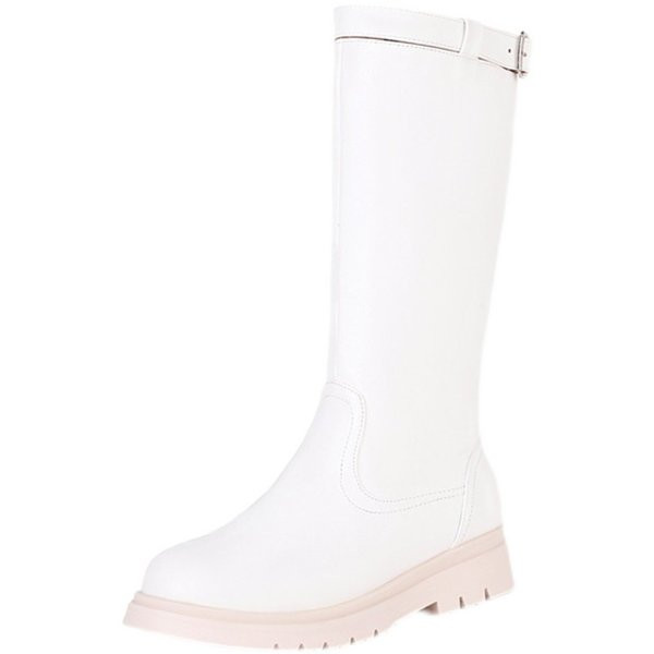 Νέο μοντέλο παιδικές έκο δερμάτινες μπότες σε λευκό και μαύρο χρώμα