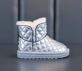 Ζεστές χειμερινές μπότες από καπιτονέ οικολογικό δέρμα