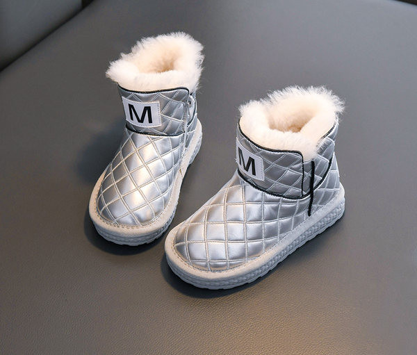 Ζεστές χειμερινές μπότες από καπιτονέ οικολογικό δέρμα