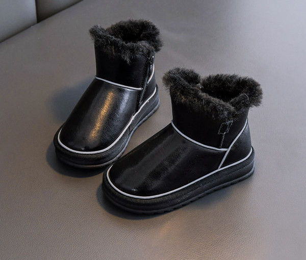 Παιδικά ζεστά μποτάκια με επίπεδη σόλα για κορίτσια