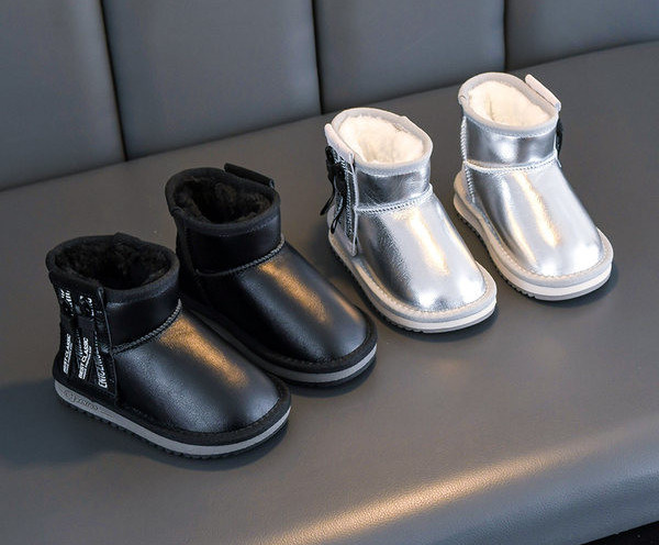 Νέο μοντέλο παιδικές μπότες με ζεστή φόδρα και φερμουάρ