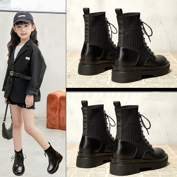 Cizme moderne pentru copii cu sireturi pentru fete