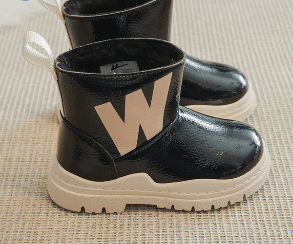 Παιδικά έκο δερμάτινα μποτάκια με επίπεδη σόλα για κορίτσια