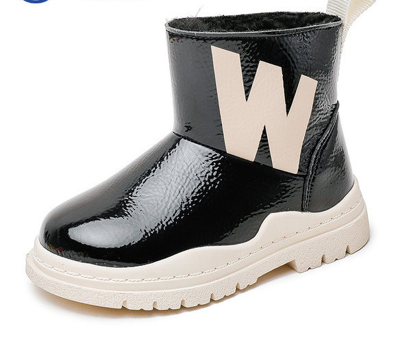 Παιδικά έκο δερμάτινα μποτάκια με επίπεδη σόλα για κορίτσια