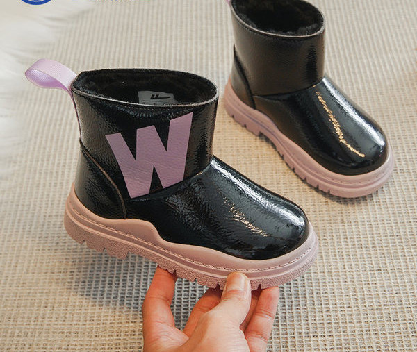 Παιδικά έκο δερμάτινα μποτάκια με επίπεδη σόλα για κορίτσια