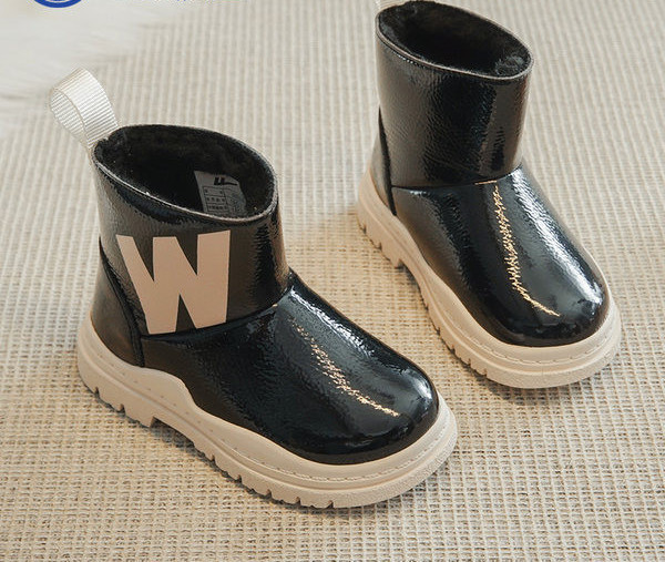 Παιδικά έκο δερμάτινα μποτάκια με επίπεδη σόλα για κορίτσια