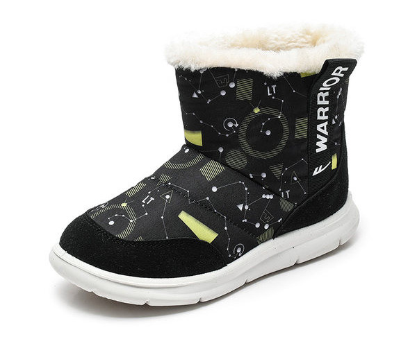 Παιδικά χειμωνιάτικα μποτάκια με χοντρή ζεστή φόδρα και απλικέ