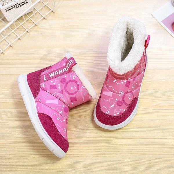 Παιδικά χειμωνιάτικα μποτάκια με χοντρή ζεστή φόδρα και απλικέ