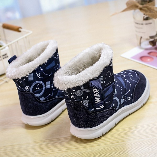 Παιδικά χειμωνιάτικα μποτάκια με χοντρή ζεστή φόδρα και απλικέ