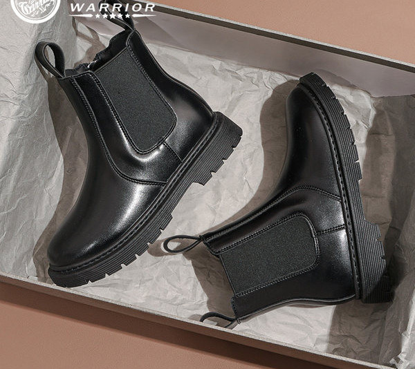 Casual μποτάκια για κορίτσια από οικολογικό δέρμα με φερμουάρ και λάστιχο