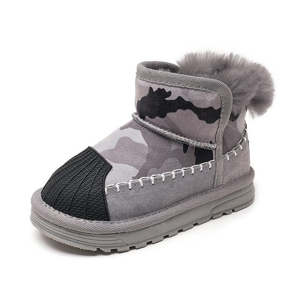 Παιδικά στρογγυλεμένα μποτάκια με ζεστή φόδρα για κορίτσια