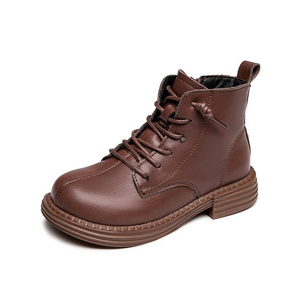 Παιδικές μοντέρνες μπότες μονόχρωμο μοντέλο με δεσμούς για κορίτσια