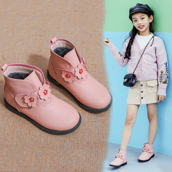 Παιδικά φθινοπωρινά μποτάκια με λουλούδια