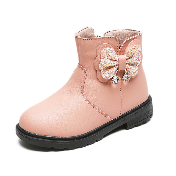 Έκο δερμάτινα παιδικά μποτάκια με κορδέλα σε τρία χρώματα