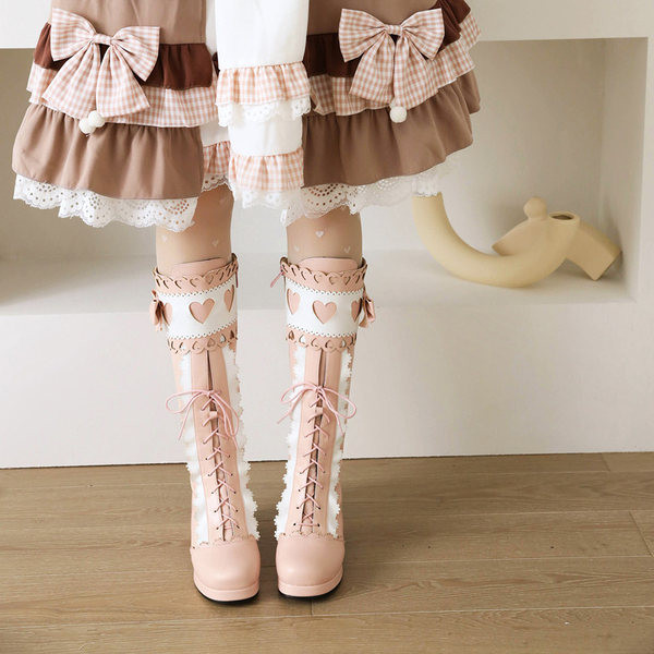 Παιδικά μποτάκια με κορδόνια και φερμουάρ για κορίτσια