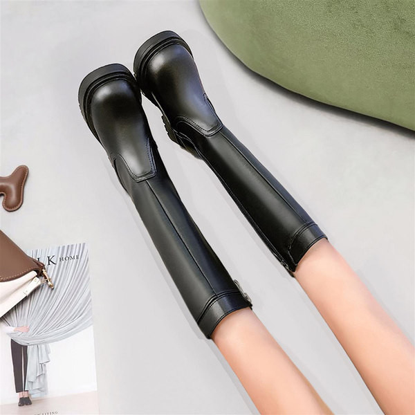 Παιδικά μποτάκια από οικολογικό δέρμα με φερμουάρ και αγκράφα