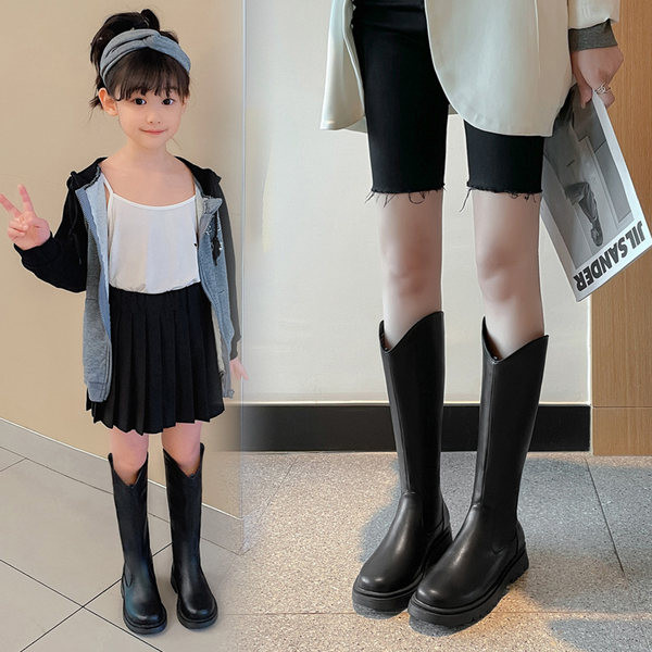 Κομψές παιδικές έκο δερμάτινες μπότες με μεταλλικά στοιχεία