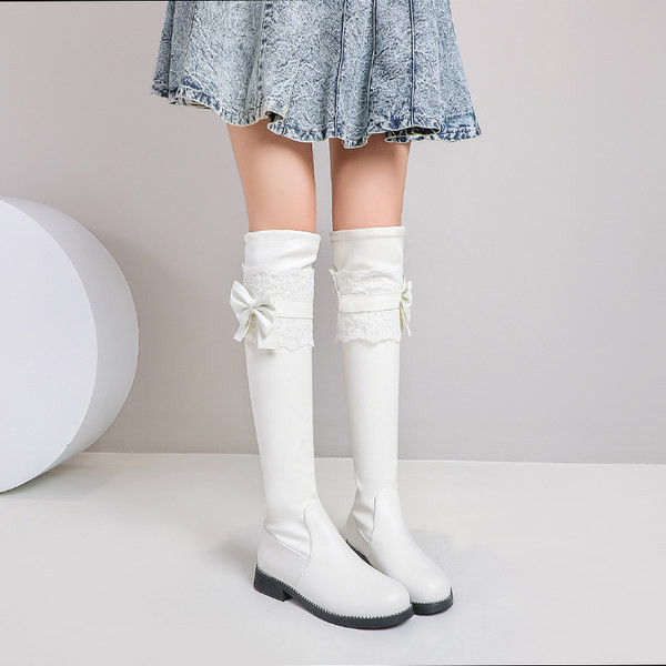 Παιδικά μποτάκια με κορδέλα για κορίτσια