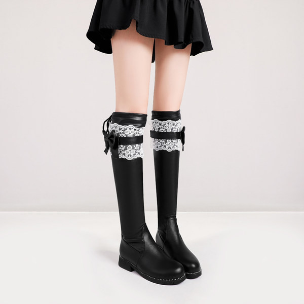 Παιδικά μποτάκια με κορδέλα για κορίτσια