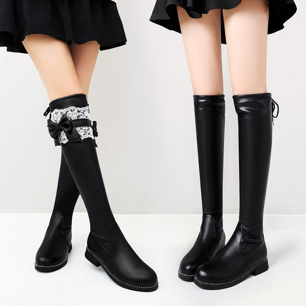 Παιδικά μποτάκια με κορδέλα για κορίτσια