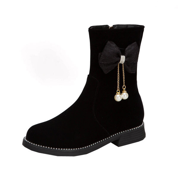 Χειμερινά παιδικά μποτάκια με κορδέλα