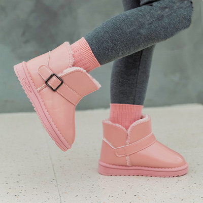 Μοντέρνα παιδικά μποτάκια με αγκράφα και ζεστή φόδρα