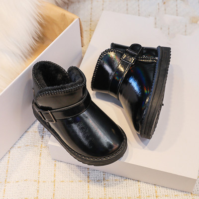 Μοντέρνα παιδικά μποτάκια με αγκράφα και ζεστή φόδρα