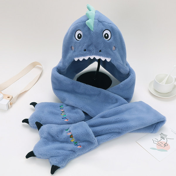 Palarie pentru copii 3 in 1 in forma de dinozaur