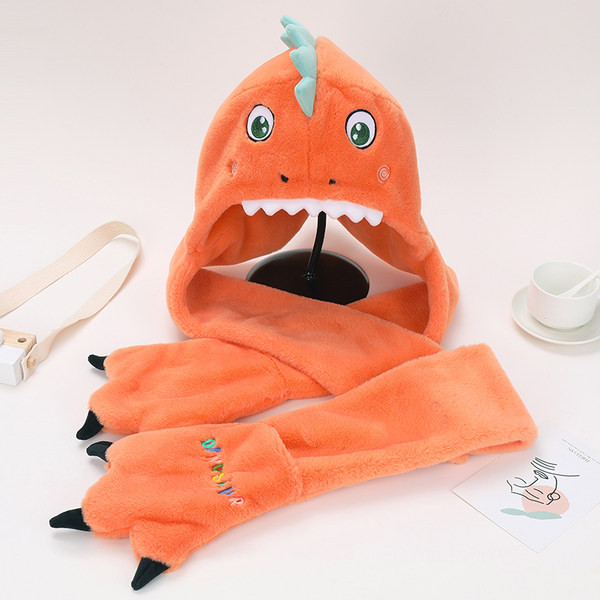 Palarie pentru copii 3 in 1 in forma de dinozaur