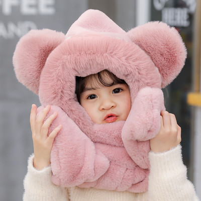 Καπέλο, κασκόλ και γάντια 3 σε 1