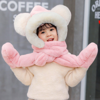 Καπέλο, κασκόλ και γάντια 3 σε 1