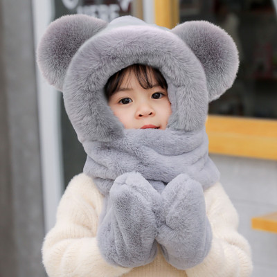 Καπέλο, κασκόλ και γάντια 3 σε 1