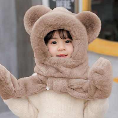 Καπέλο, κασκόλ και γάντια 3 σε 1