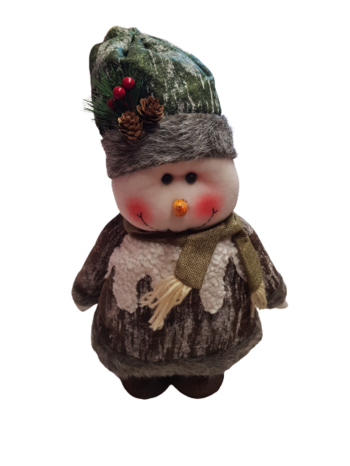 Коледна декорация Ahelos, Снежен човек, Ръчна изработка, 43х30 см