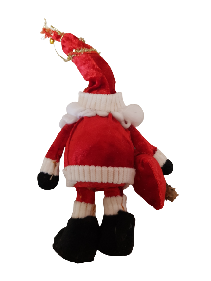 Коледна декорация Ahelos, Дядо Коледа, Текстилен,23 см