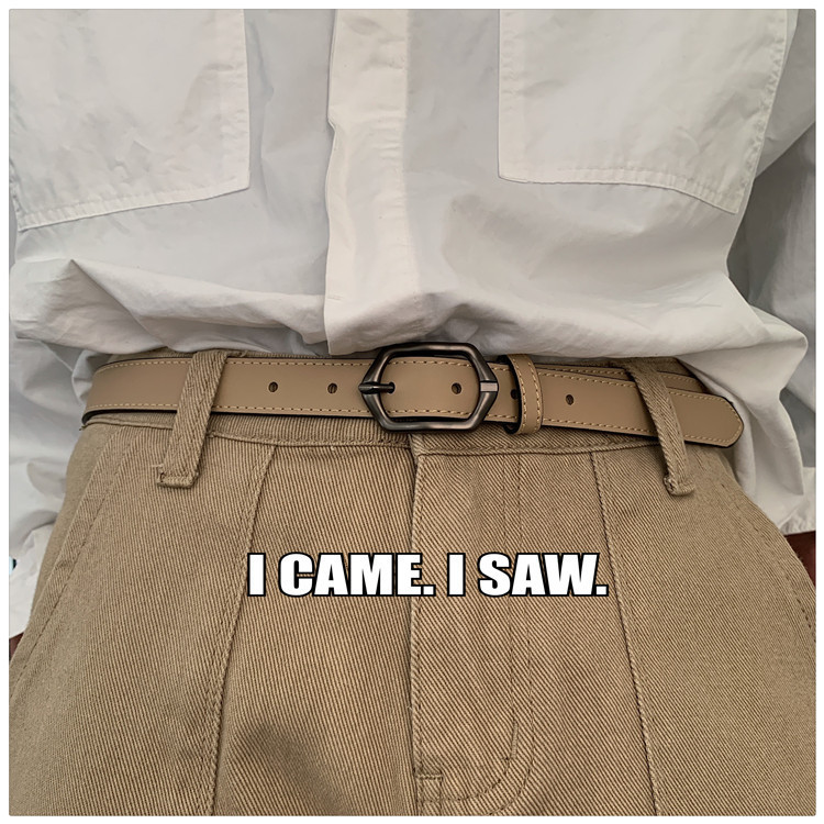 Curea bărbătească din piele cu cataramă metalică - mai multe culori