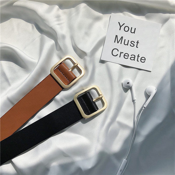 Ανδρική έκο δερμάτινη ζώνη με μεταλλική αγκράφα