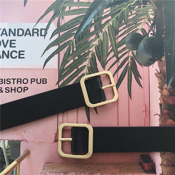 Ανδρική έκο δερμάτινη ζώνη με μεταλλική αγκράφα