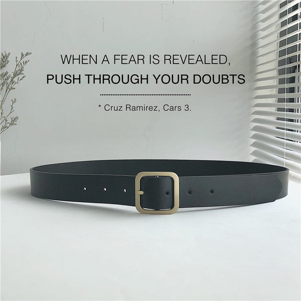 Ανδρική έκο δερμάτινη ζώνη με μεταλλική αγκράφα