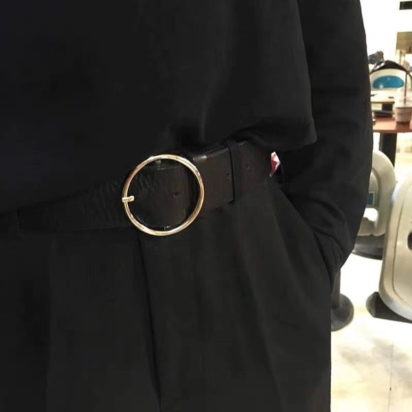 Νέο μοντέλο ανδρική ζώνη με στρογγυλή αγκράφα