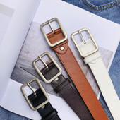 Cureaua casual barbati din imitatie de piele cu catarama patrata model nou