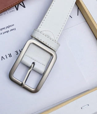 Ανδρική casual έκο δερμάτινη ζώνη με τετράγωνη αγκράφα νέο μοντέλο